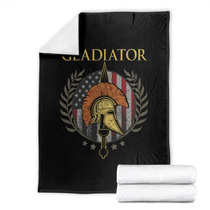 Gladiator Patriotic Italian American Warrior Throw Blanket