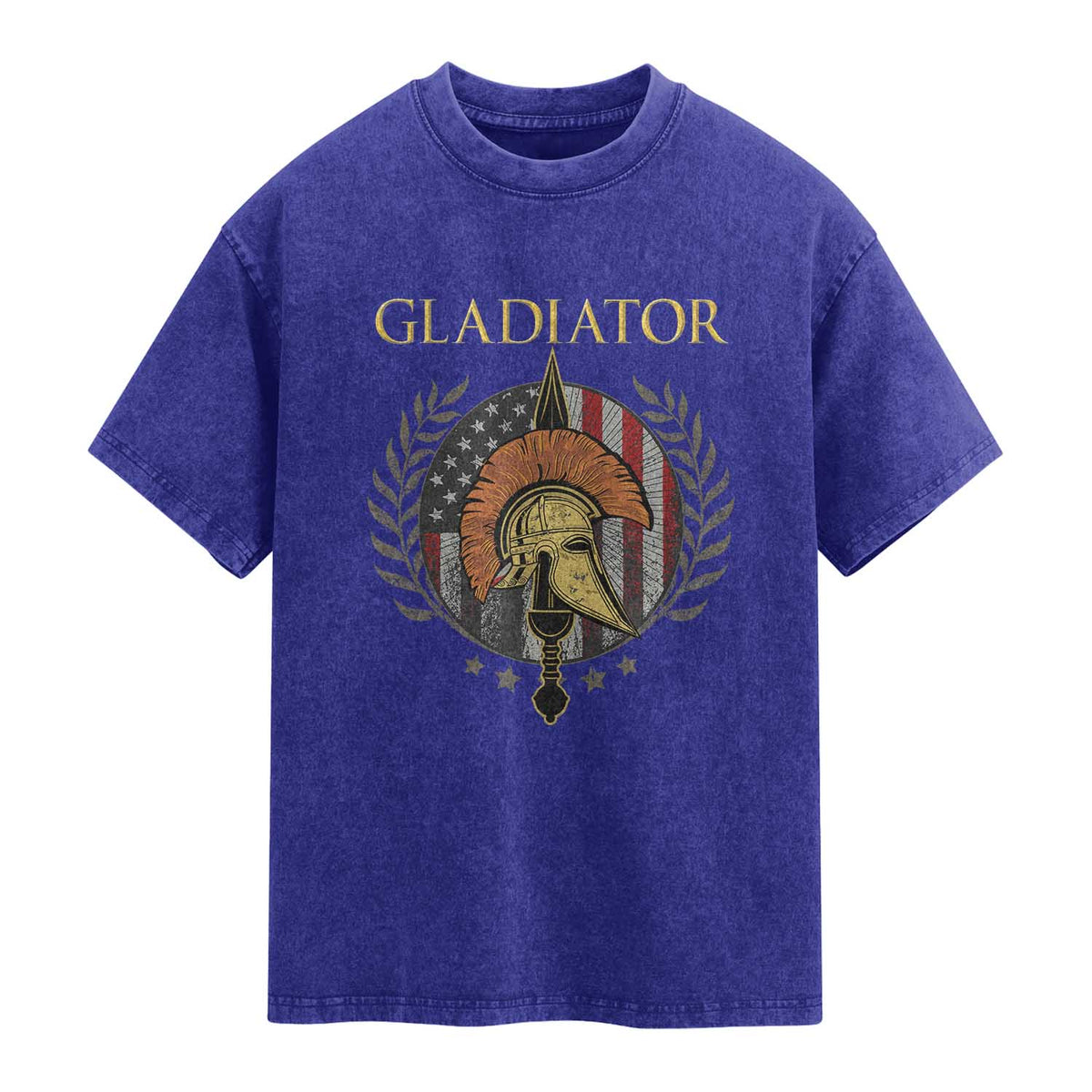 Gladiator Patriotic Italian American Warrior Washed Cotton T-Shirt
