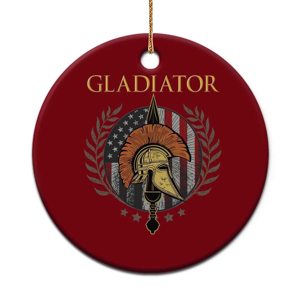 Gladiator Patriotic Italian American Warrior Ceramic Ornament