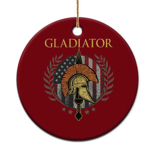 Gladiator Patriotic Italian American Warrior Ceramic Ornament
