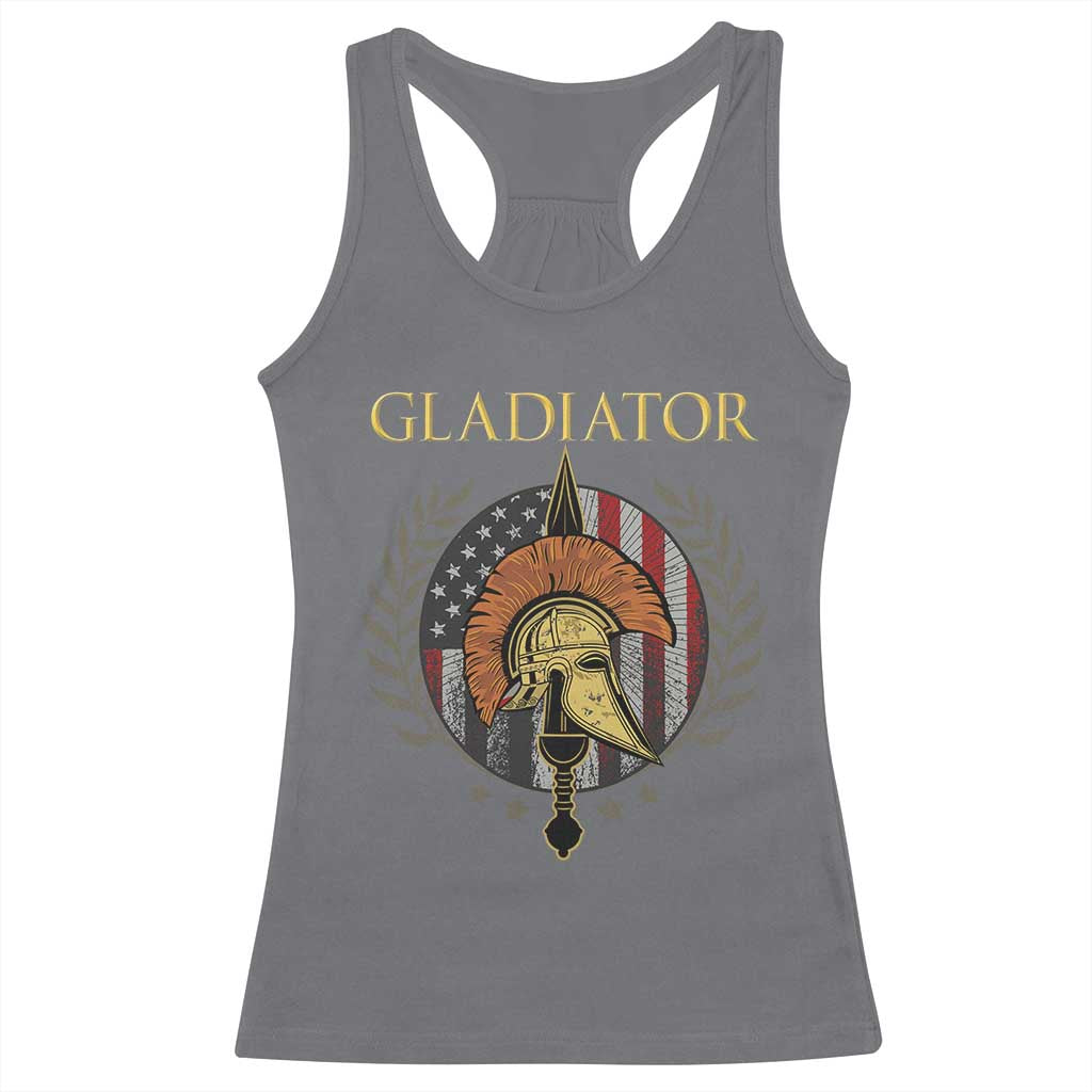 Gladiator Patriotic Italian American Warrior Racerback Tank Top