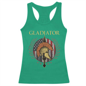 Gladiator Patriotic Italian American Warrior Racerback Tank Top