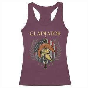 Gladiator Patriotic Italian American Warrior Racerback Tank Top