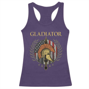 Gladiator Patriotic Italian American Warrior Racerback Tank Top