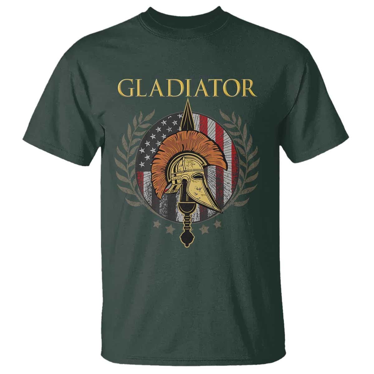 Gladiator Patriotic Italian American Warrior T Shirt