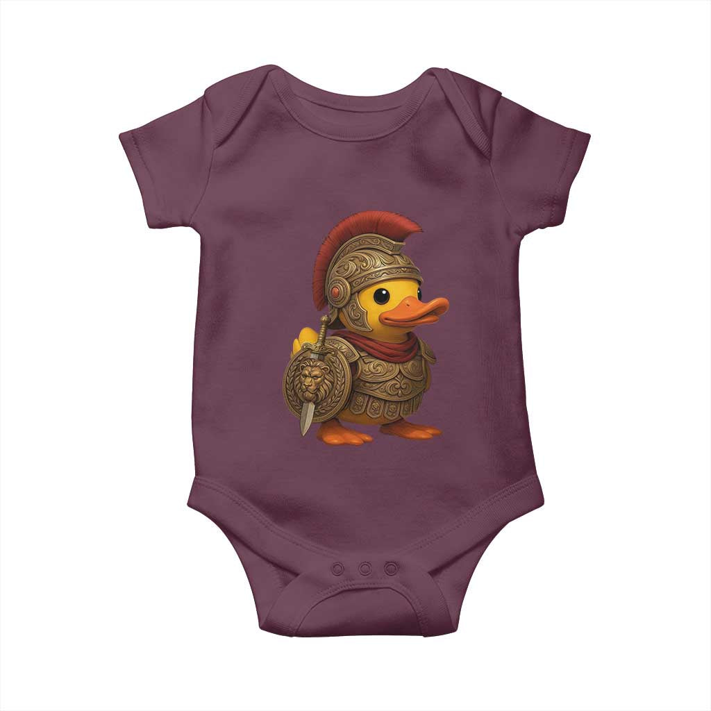 Funnny Sparta Rubber Duck Greeks Spartan Warrior Baby Onesie