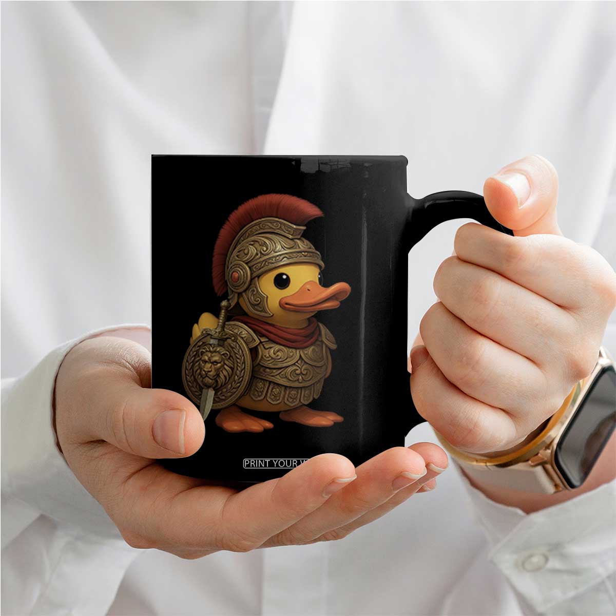 Funnny Sparta Rubber Duck Greeks Spartan Warrior Coffee Mug