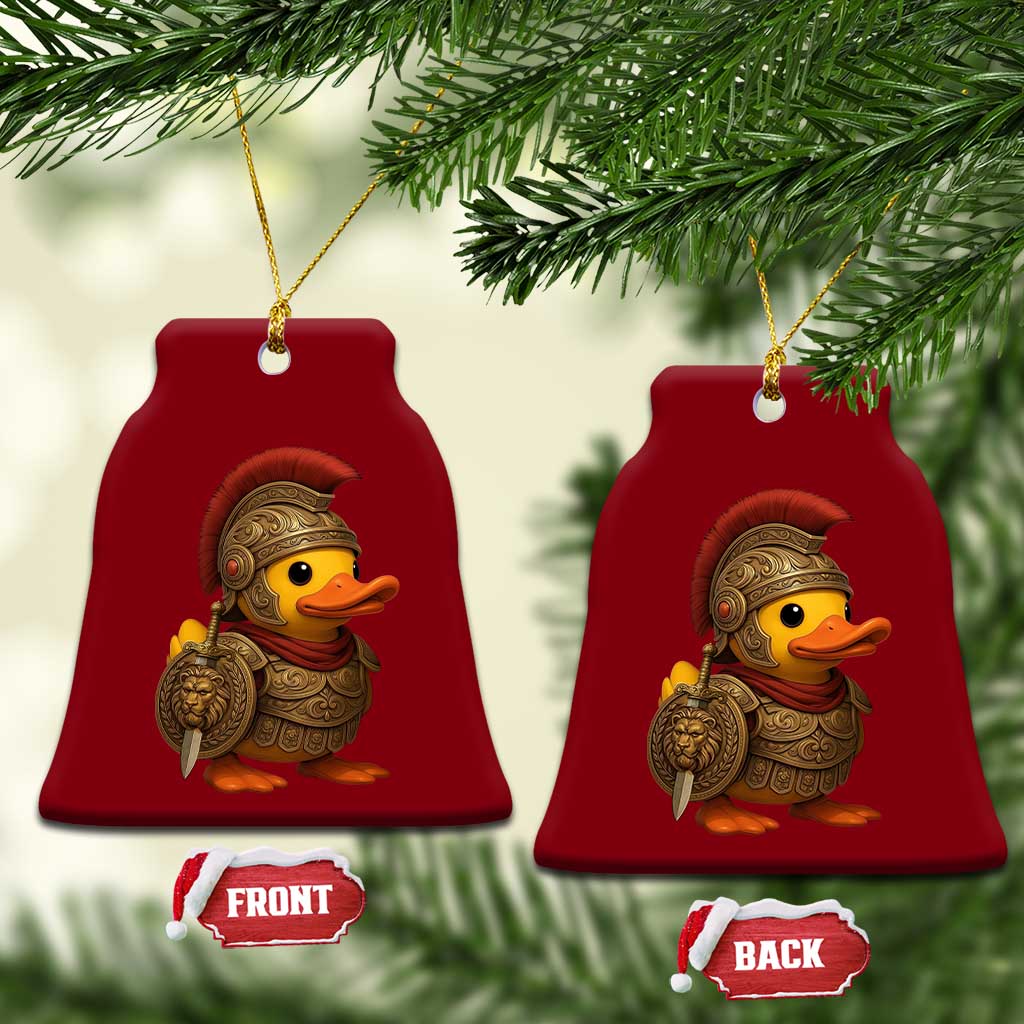Funnny Sparta Rubber Duck Greeks Spartan Warrior Ceramic Ornament