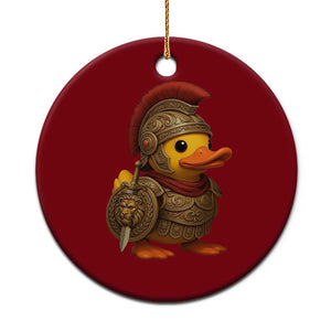 Funnny Sparta Rubber Duck Greeks Spartan Warrior Ceramic Ornament
