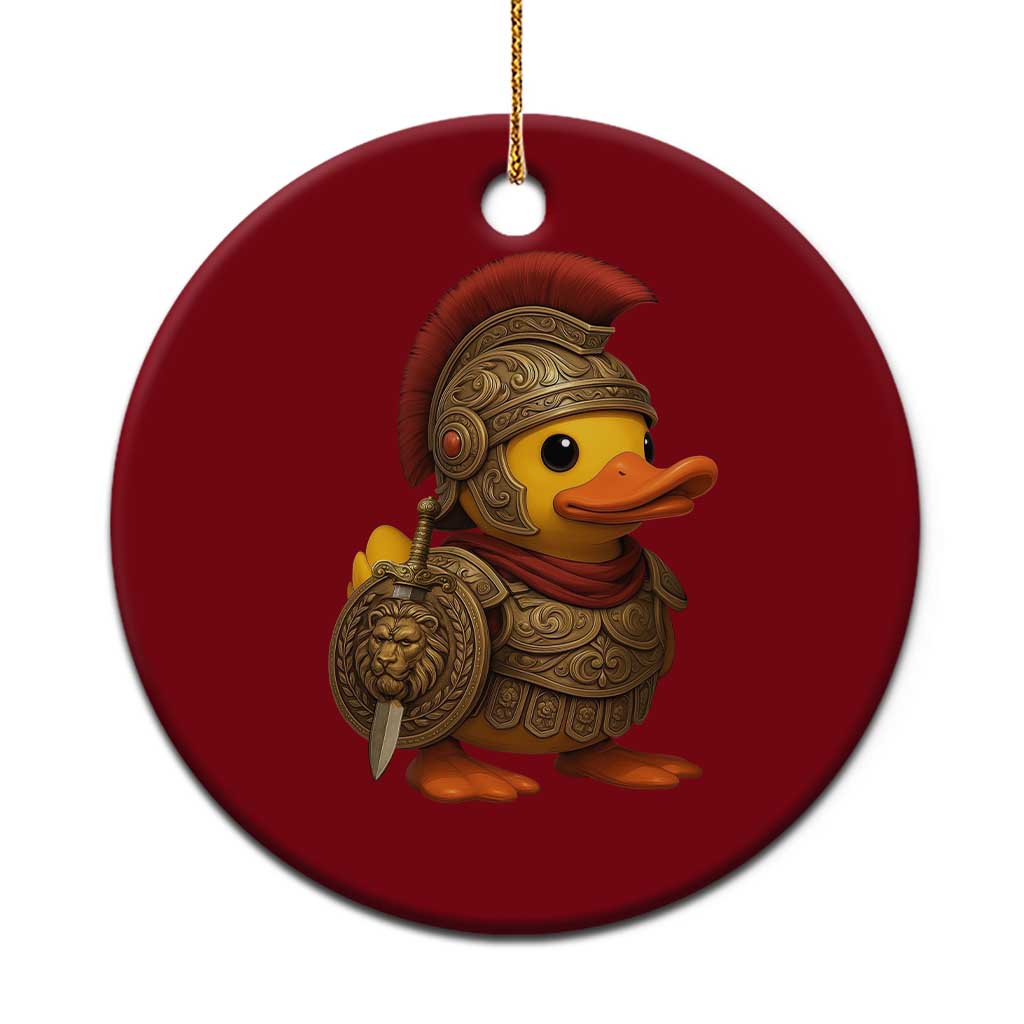 Funnny Sparta Rubber Duck Greeks Spartan Warrior Ceramic Ornament