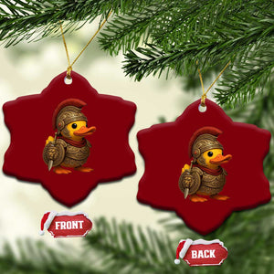 Funnny Sparta Rubber Duck Greeks Spartan Warrior Ceramic Ornament