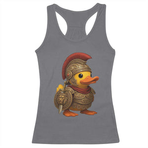 Funnny Sparta Rubber Duck Greeks Spartan Warrior Racerback Tank Top