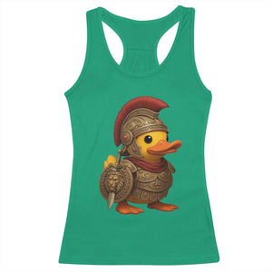 Funnny Sparta Rubber Duck Greeks Spartan Warrior Racerback Tank Top