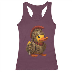 Funnny Sparta Rubber Duck Greeks Spartan Warrior Racerback Tank Top