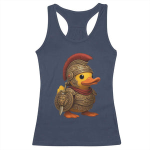 Funnny Sparta Rubber Duck Greeks Spartan Warrior Racerback Tank Top