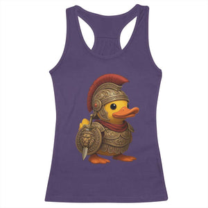 Funnny Sparta Rubber Duck Greeks Spartan Warrior Racerback Tank Top