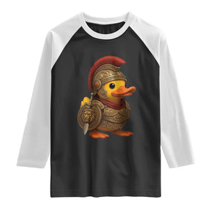 Funnny Sparta Rubber Duck Greeks Spartan Warrior Raglan Shirt