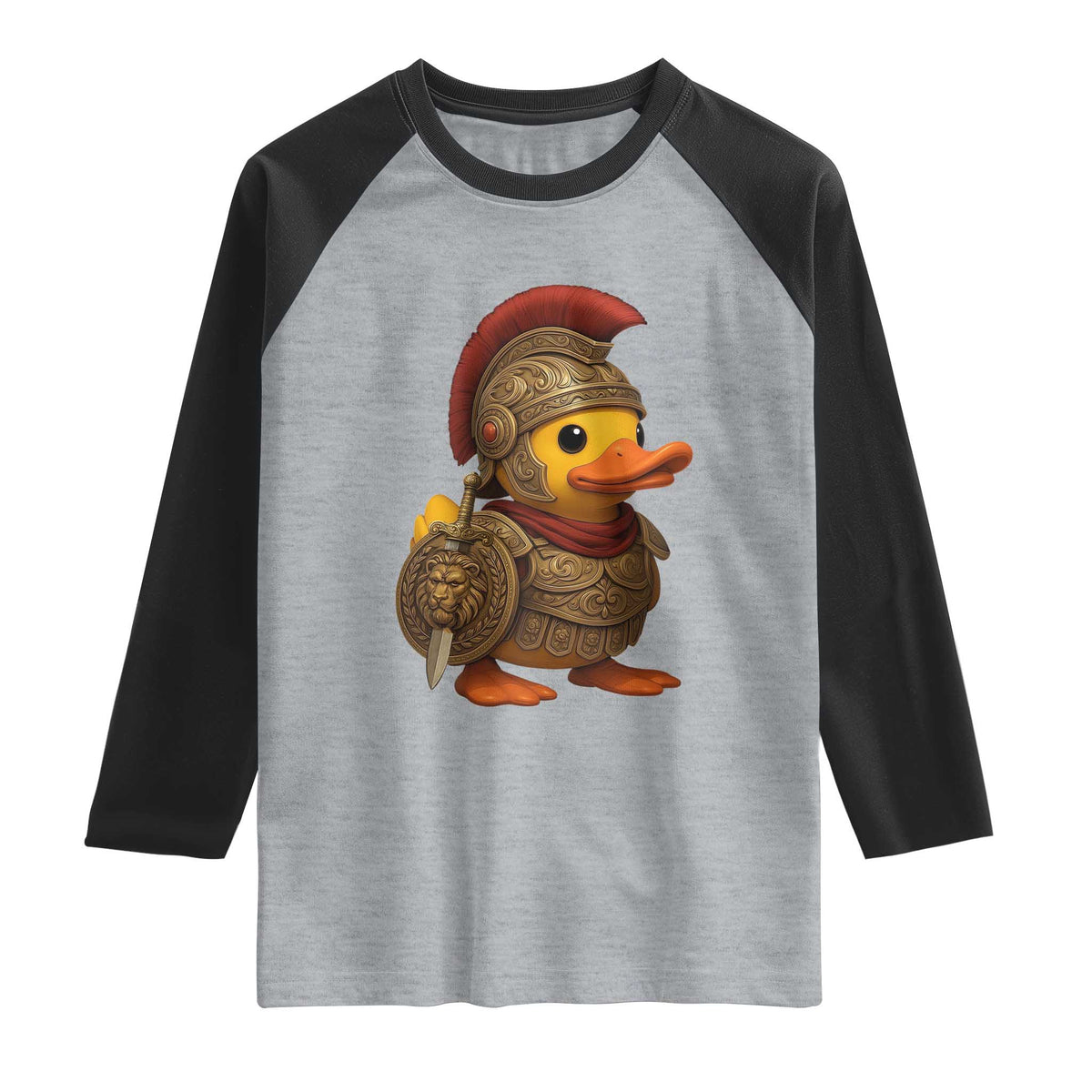 Funnny Sparta Rubber Duck Greeks Spartan Warrior Raglan Shirt