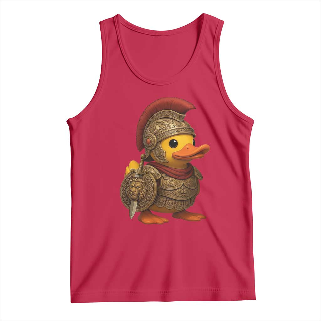 Funnny Sparta Rubber Duck Greeks Spartan Warrior Tank Top