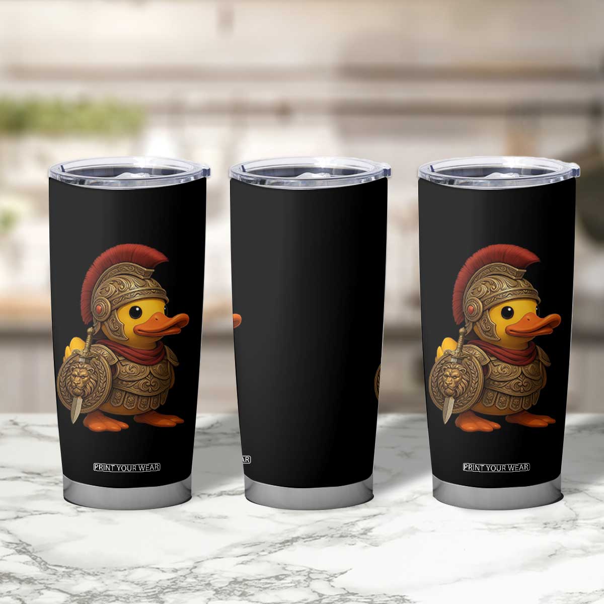 Funnny Sparta Rubber Duck Greeks Spartan Warrior Tumbler Cup