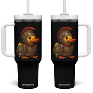 Funnny Sparta Rubber Duck Greeks Spartan Warrior Tumbler With Handle