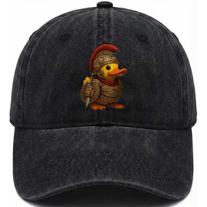 Funnny Sparta Rubber Duck Greeks Spartan Warrior Washed Cotton Baseball Cap