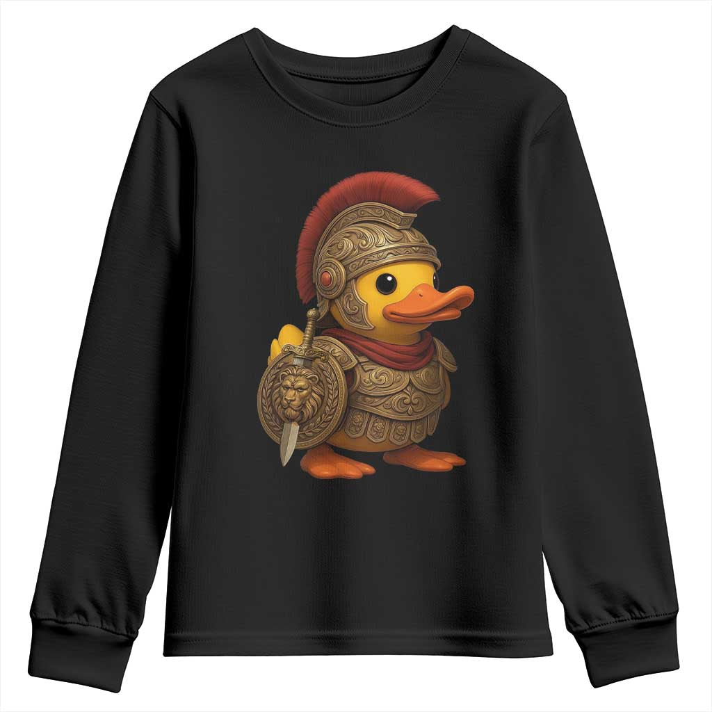 Funnny Sparta Rubber Duck Greeks Spartan Warrior Youth Sweatshirt