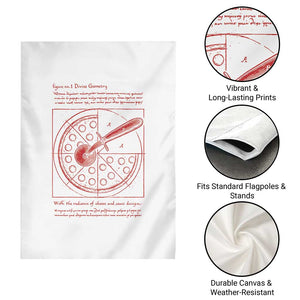 Funny The Vitruvian Pizza Garden Flag Pizza Baker Leonardo Da Vinci Artwork