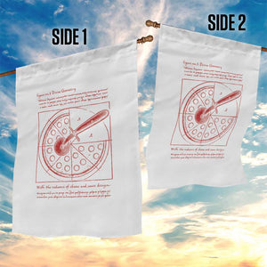 Funny The Vitruvian Pizza Garden Flag Pizza Baker Leonardo Da Vinci Artwork