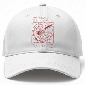 Funny The Vitruvian Pizza Baseball Cap Pizza Baker Leonardo Da Vinci Artwork
