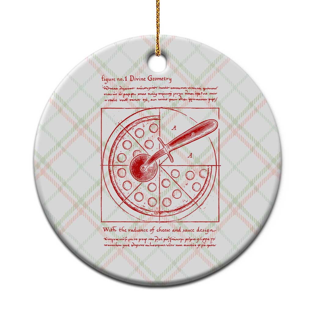Funny The Vitruvian Pizza Ceramic Ornament Pizza Baker Leonardo Da Vinci Artwork
