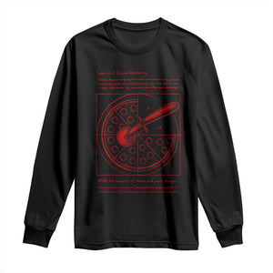 Funny The Vitruvian Pizza Long Sleeve Shirt Pizza Baker Leonardo Da Vinci Artwork