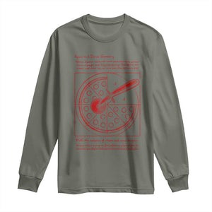 Funny The Vitruvian Pizza Long Sleeve Shirt Pizza Baker Leonardo Da Vinci Artwork