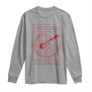 Funny The Vitruvian Pizza Long Sleeve Shirt Pizza Baker Leonardo Da Vinci Artwork
