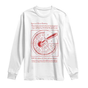 Funny The Vitruvian Pizza Long Sleeve Shirt Pizza Baker Leonardo Da Vinci Artwork