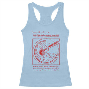 Funny The Vitruvian Pizza Racerback Tank Top Pizza Baker Leonardo Da Vinci Artwork