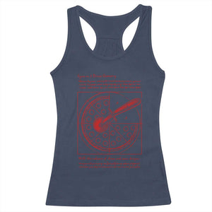 Funny The Vitruvian Pizza Racerback Tank Top Pizza Baker Leonardo Da Vinci Artwork