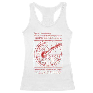 Funny The Vitruvian Pizza Racerback Tank Top Pizza Baker Leonardo Da Vinci Artwork