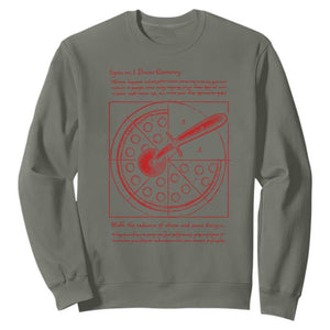 Funny The Vitruvian Pizza Sweatshirt Pizza Baker Leonardo Da Vinci Artwork