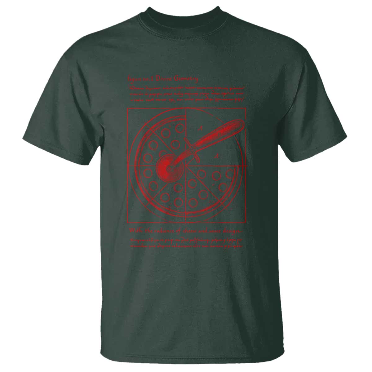 Funny The Vitruvian Pizza T Shirt Pizza Baker Leonardo Da Vinci Artwork