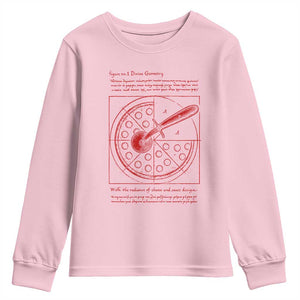 Funny The Vitruvian Pizza Youth Sweatshirt Pizza Baker Leonardo Da Vinci Artwork