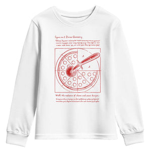 Funny The Vitruvian Pizza Youth Sweatshirt Pizza Baker Leonardo Da Vinci Artwork