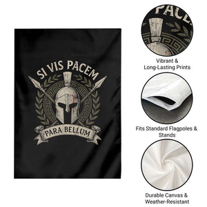 Spartan Warrior Garden Flag Si Vis Pacem Para Bellum Latin Wisdom Proverb