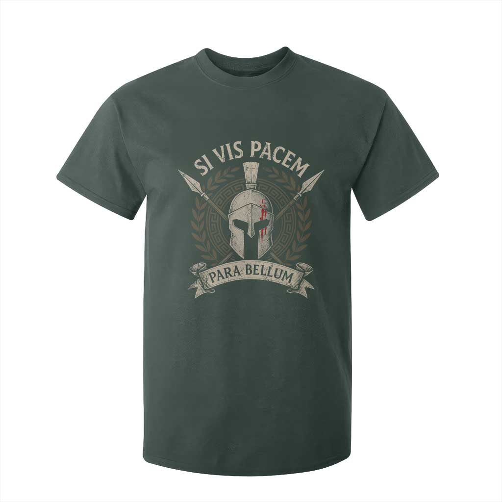 Spartan Warrior T Shirt For Kid Si Vis Pacem Para Bellum Latin Wisdom Proverb