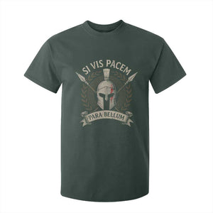 Spartan Warrior T Shirt For Kid Si Vis Pacem Para Bellum Latin Wisdom Proverb