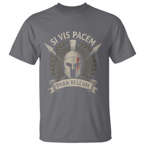 Spartan Warrior T Shirt Si Vis Pacem Para Bellum Latin Wisdom Proverb