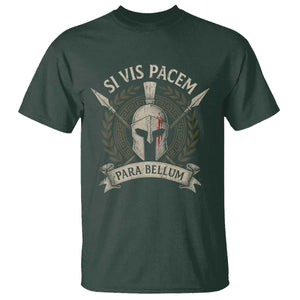Spartan Warrior T Shirt Si Vis Pacem Para Bellum Latin Wisdom Proverb