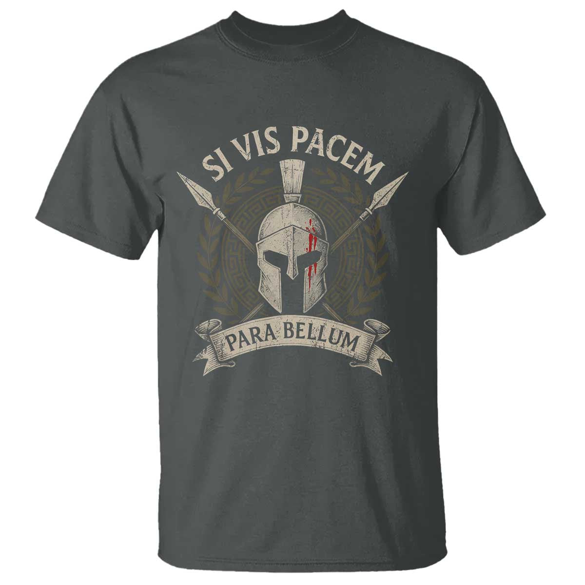 Spartan Warrior T Shirt Si Vis Pacem Para Bellum Latin Wisdom Proverb