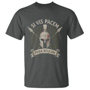 Spartan Warrior T Shirt Si Vis Pacem Para Bellum Latin Wisdom Proverb
