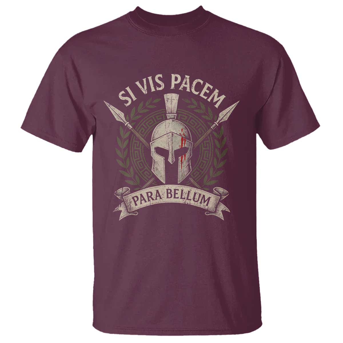 Spartan Warrior T Shirt Si Vis Pacem Para Bellum Latin Wisdom Proverb